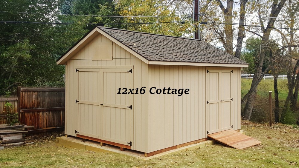 12x16 Cottage storage shed